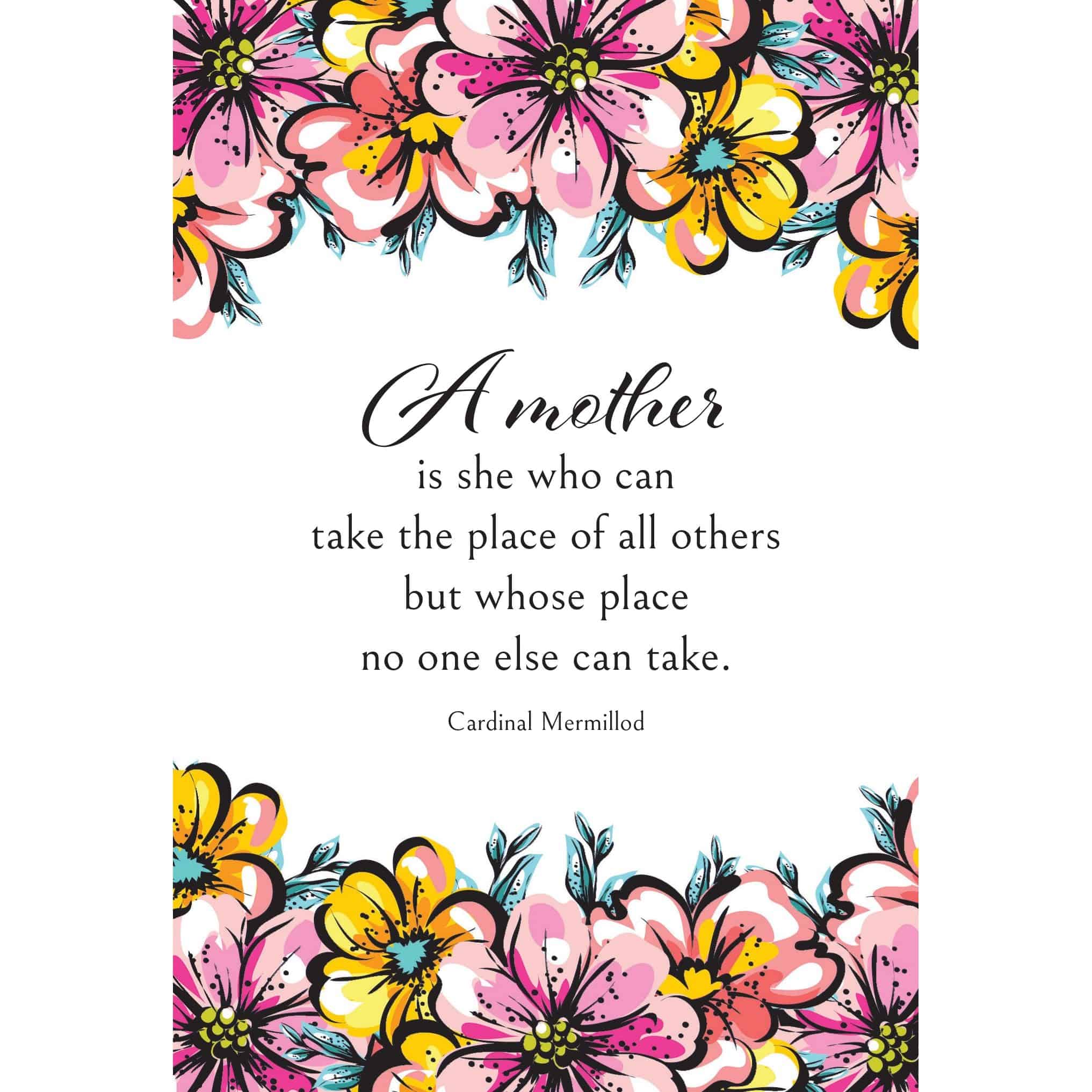 Pictura Mother’s Day card featuring colorful flower border design, suitable for celebrating Mother’s Day with floral artwork.